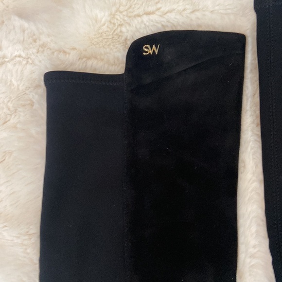 Stuart Weitzman Keelan Black Suede Over the Knee-High Boots 7.5 - Picture 2 of 10